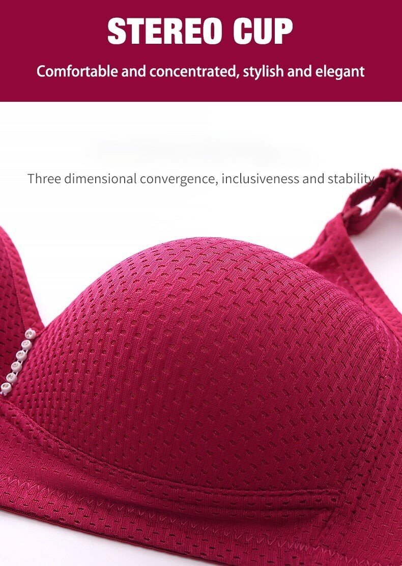 2022 Plus Size Bra Women Underwear Wire Free Comfort Soft Breathable