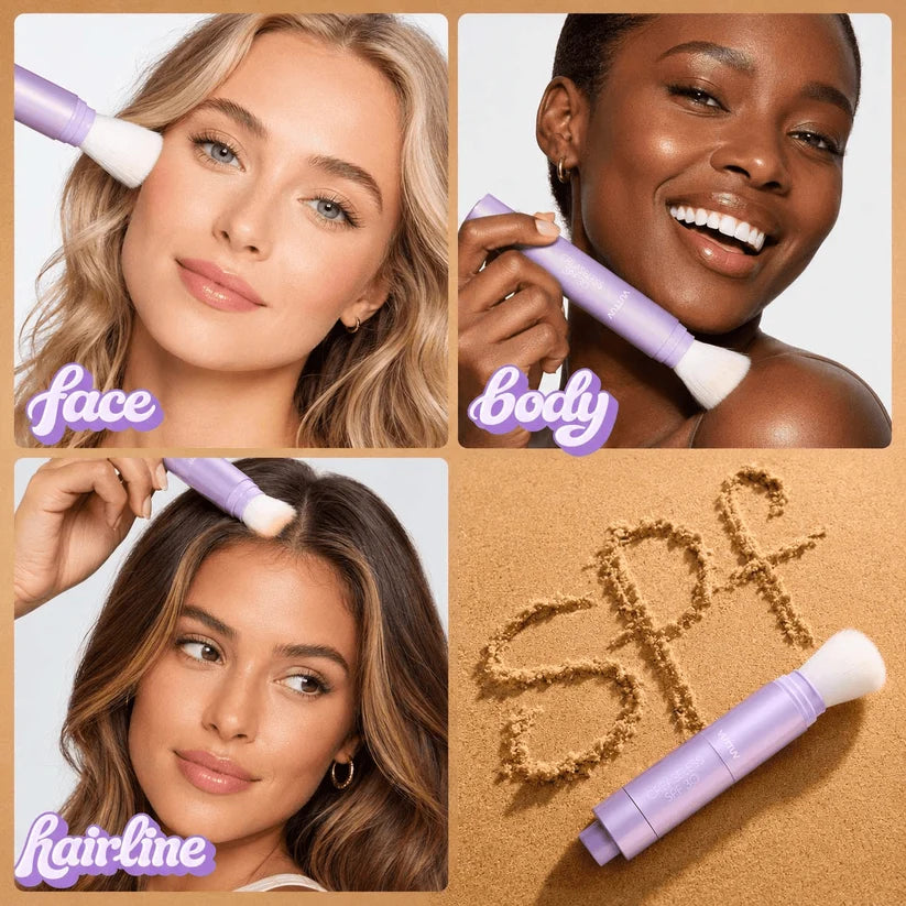 VUTTUV Summer Skin Essentials Set — CC Serum Solid SPF 30 Sunscreen Brush