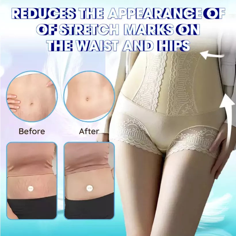 Ice silk high-waisted seamless tummy control and butt lifting underwear