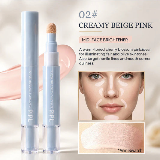 1Pc PIPL Moisturizing Concealer Face Brightening Concealer Covering Acne Scar and Dark Circles Under Highlighter Stick Concealer