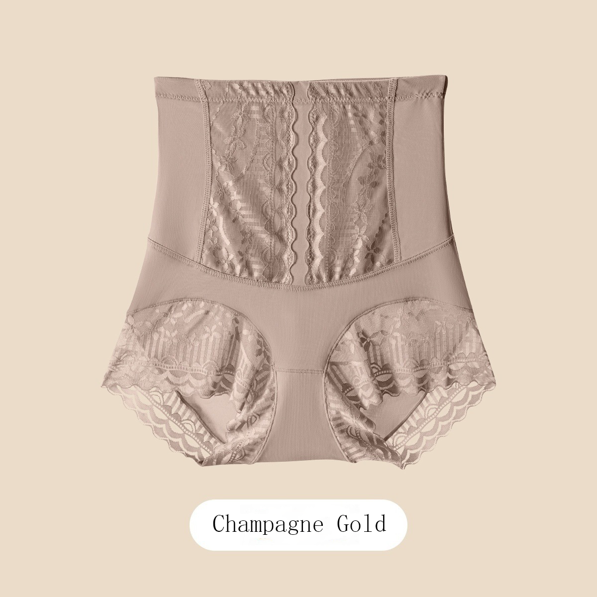 Ice silk high-waisted seamless tummy control and butt lifting underwear