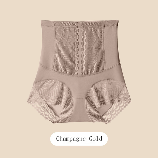 Ice silk high-waisted seamless tummy control and butt lifting underwear