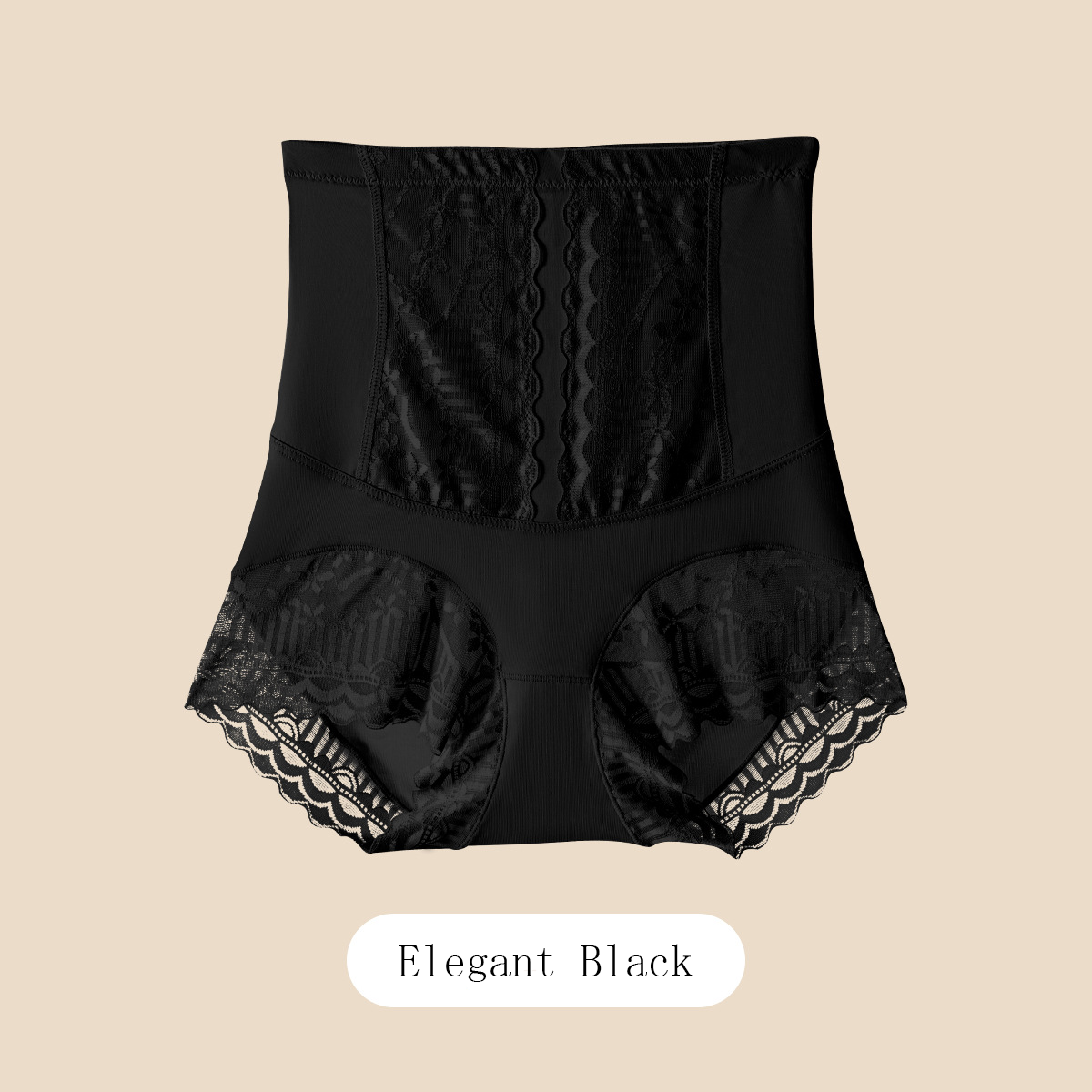 Ice silk high-waisted seamless tummy control and butt lifting underwear