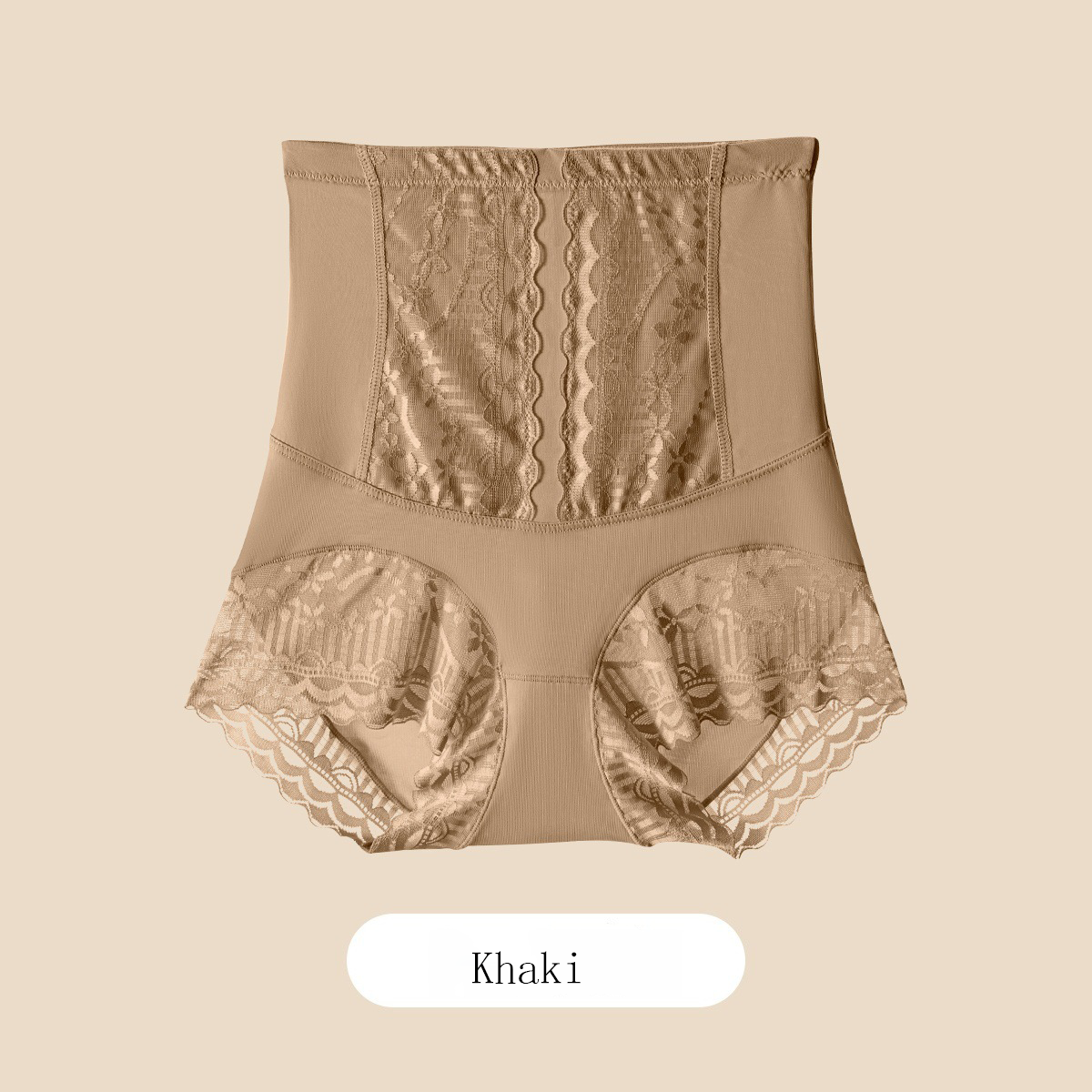 Ice silk high-waisted seamless tummy control and butt lifting underwear