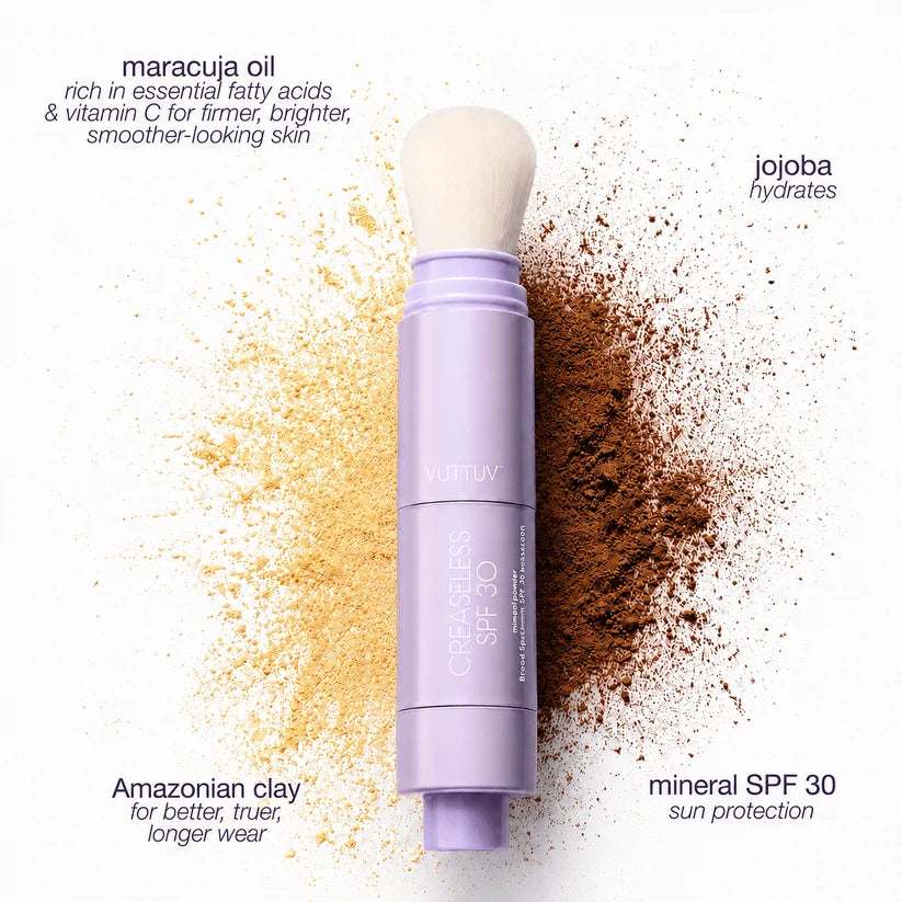 VUTTUV Summer Skin Essentials Set — CC Serum  Solid SPF 30 Sunscreen Brush