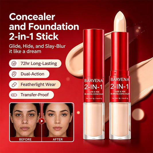 Blemishes | Waterproof & Sweatproof | Blurs Pores & Fine LinesConcealer and Foundation 2-in-1 Stick