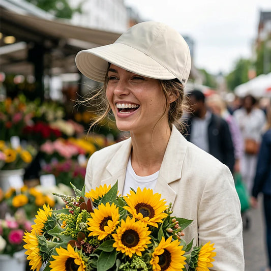 🔥LAST DAY SALE: ONLY $26.99!!🎁✨Women’s UPF 50+ Elegant Foldable Sun Hat – Wide-Brim Cotton Bucket Hat with Neck Flap & Adjustable Strap 🌞🇬🇧 | Packable, Breathable & Beach-Ready