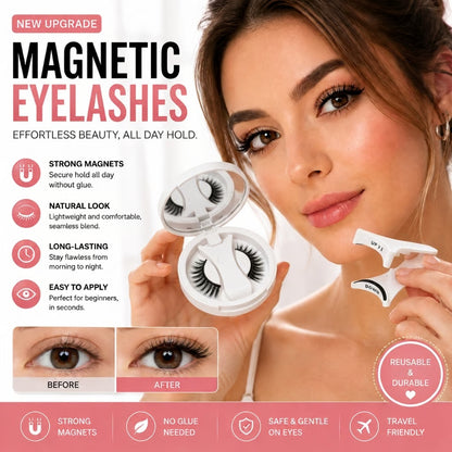 🔥✨ Hot Sale! ✨🔥 Magnetic Eyelashes – No Glue, No Mess, Effortless Glam Every Day 👁️💖💄 Travel-Friendly & Reusable Beauty Must-Have! 🌸💫
