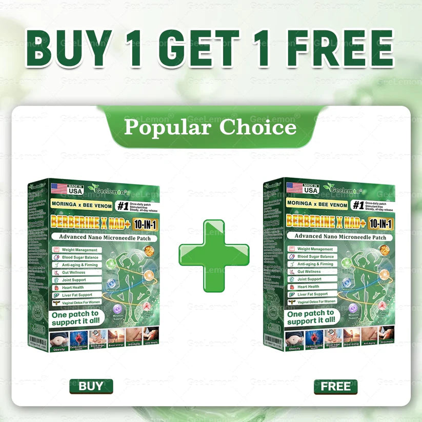 Moringa · Berberine × NAD+ 10-in-1 Advanced Nano Microneedle Patch — Once Daily, Visible Results in 7 Days