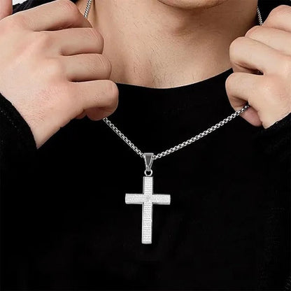 ✝️Lord's Prayer Scibble Cross Necklace