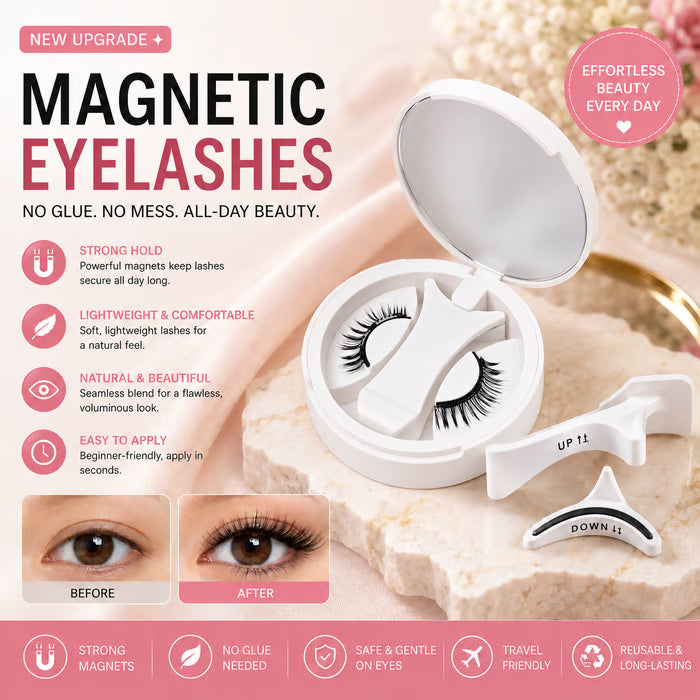 🔥✨ Hot Sale! ✨🔥 Magnetic Eyelashes – No Glue, No Mess, Effortless Glam Every Day 👁️💖💄 Travel-Friendly & Reusable Beauty Must-Have! 🌸💫