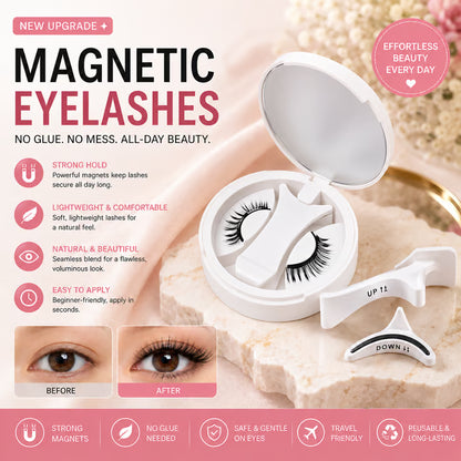 🔥✨ Hot Sale! ✨🔥 Magnetic Eyelashes – No Glue, No Mess, Effortless Glam Every Day 👁️💖💄 Travel-Friendly & Reusable Beauty Must-Have! 🌸💫