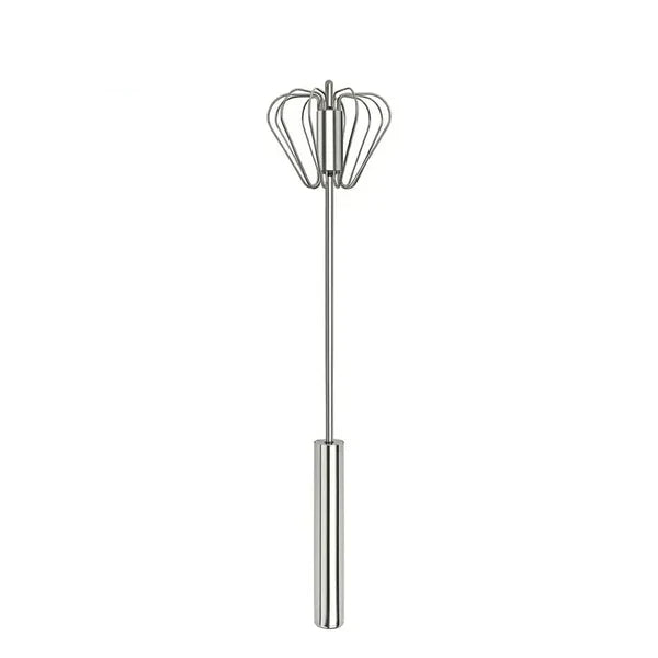 🥄✨ 10 inch Stainless Steel Hand-Push Rotary Whisk – Effortless Mixing in Seconds!