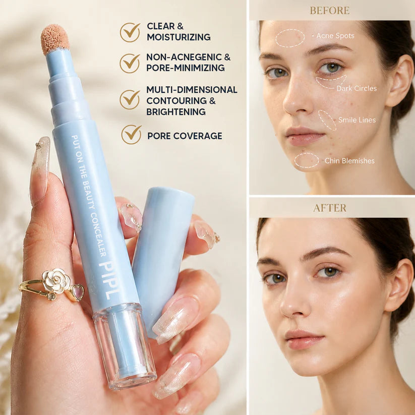 1Pc PIPL Moisturizing Concealer Face Brightening Concealer Covering Acne Scar and Dark Circles Under Highlighter Stick Concealer