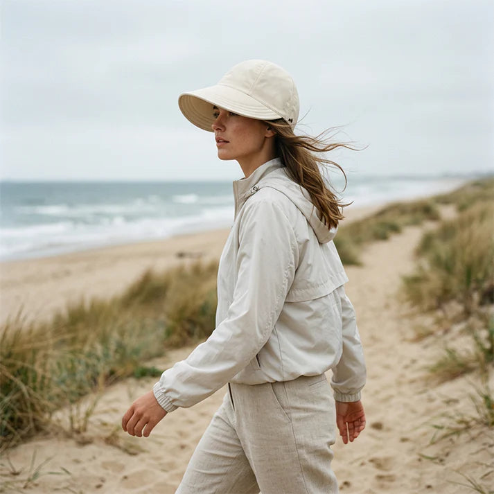 🔥LAST DAY SALE: ONLY $26.99!!🎁✨Women’s UPF 50+ Elegant Foldable Sun Hat – Wide-Brim Cotton Bucket Hat with Neck Flap & Adjustable Strap 🌞🇬🇧 | Packable, Breathable & Beach-Ready