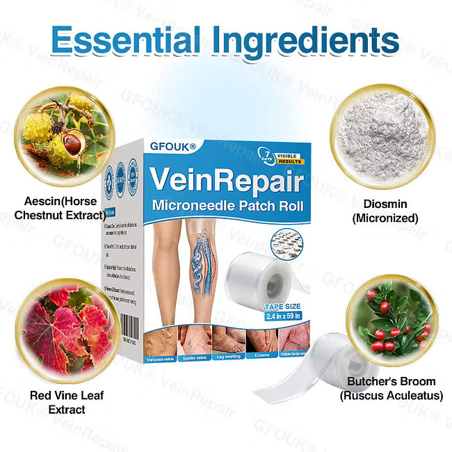👨‍⚕️✅ VeinRepair Microneedle Patch Roll⚡Instant Relief, Long-Term Results